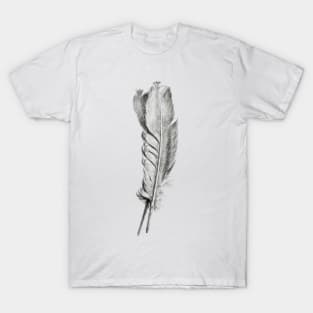 Black White Feather T-Shirt